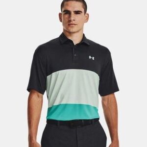 UNDER ARMOUR Playoff Golf Polo green black NEW
